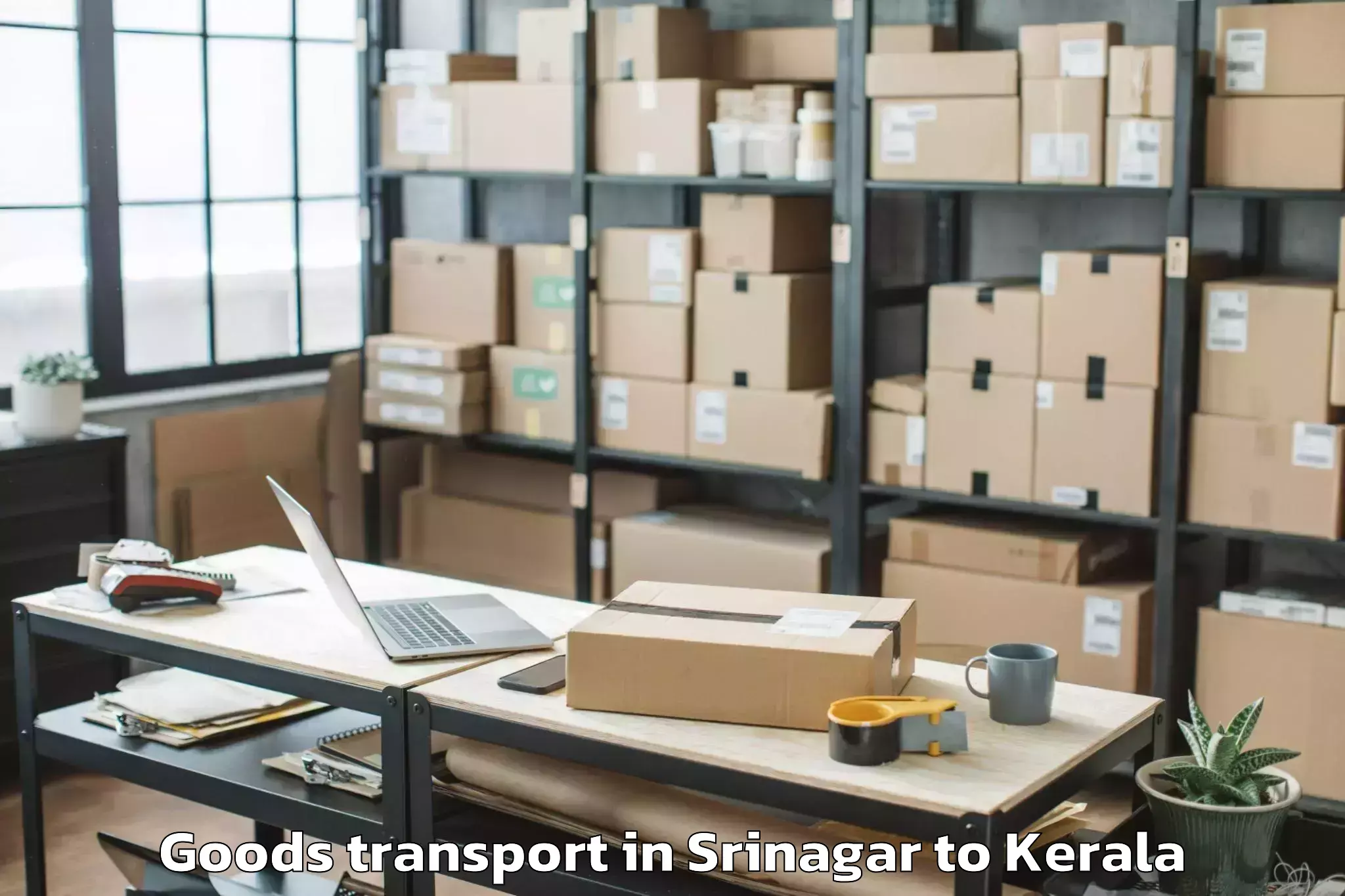 Leading Srinagar to Ambalapuzha Goods Transport Provider